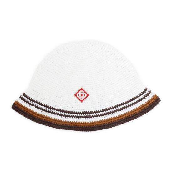 26FW 카사블랑카 버킷햇 APF26HAT12101 WHITE BROWN - CASABLANCA
