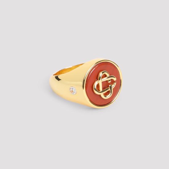 26FW 카사블랑카 반지 APF26JW40601 GOLD RED - CASABLANCA