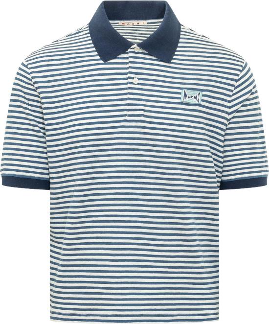 26SS 마르니 폴로 티셔츠 POMU0052LXUTL015STB56 BLUE