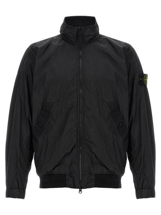 26SS 스톤 아일랜드 크링클 랩스 NY 자켓 윈드 레지스턴스 앤 안티 드롭 L1S154100111S0A23V0029 Black