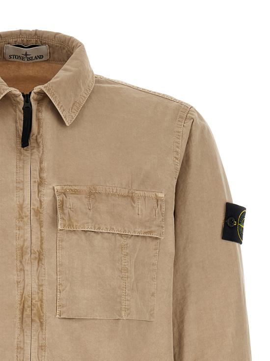 26SS 스톤 아일랜드 긴팔 셔츠 L1S151200008S00WNV019A Beige - STONE ISLAND