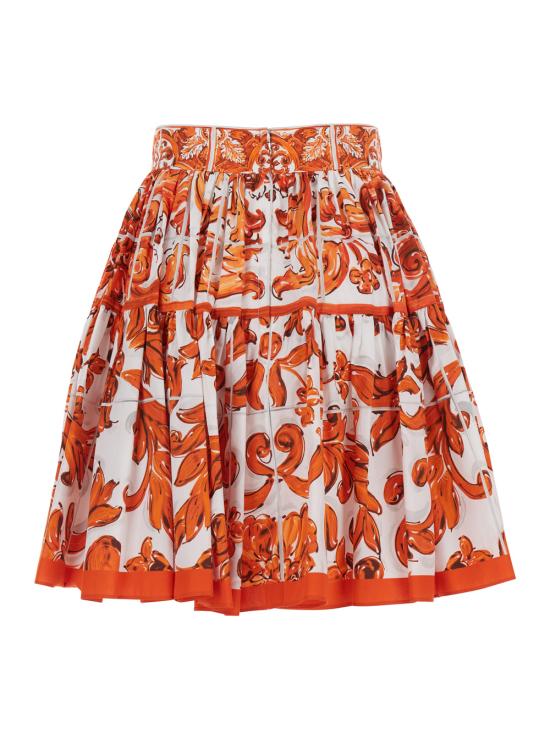 26FW 돌체앤가바나 미디 스커트 F4CB1TGDDRLS9000 Orange - DOLCE & GABBANA