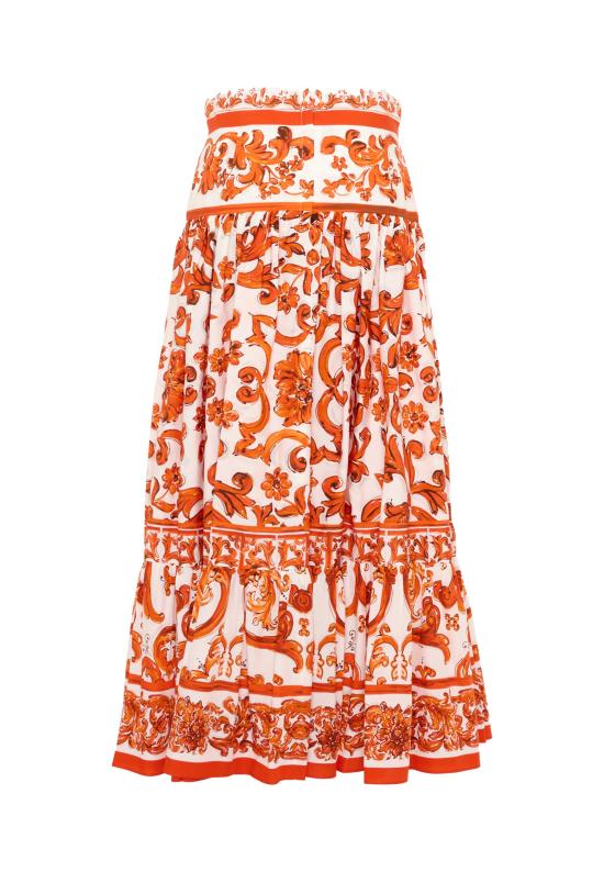 26FW [키즈] 돌체앤가바나 스커트 L56I02 G7P4J IO5DQ ORANGE - DOLCE & GABBANA
