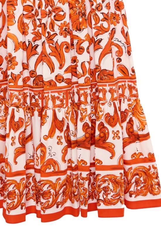 26FW [키즈] 돌체앤가바나 스커트 L56I02 G7P4J IO5DQ ORANGE - DOLCE & GABBANA