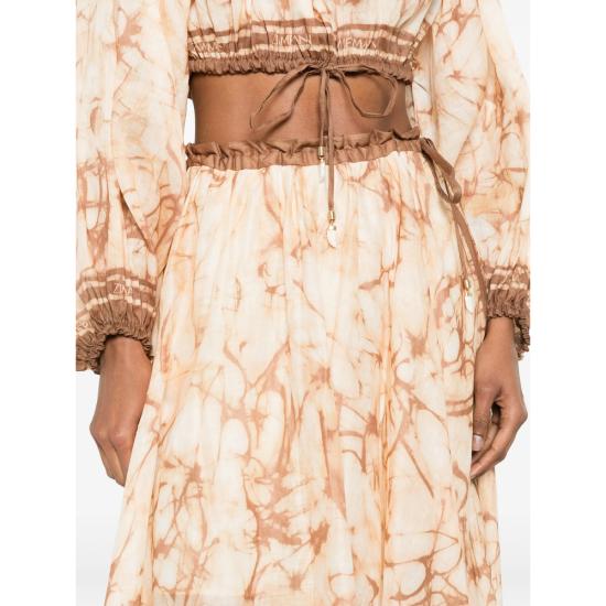 26FW 짐머만 롱 스커트 8075SSS262 CHOCO NEUTRALS - ZIMMERMANN