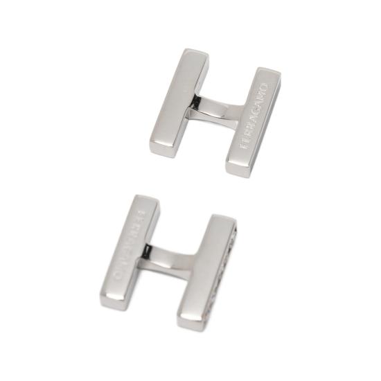 26FW 살바토레 페라가모 커프스 링크/타이 홀더 770420 0795989 NAVCR SILVER - SALVATORE FERRAGAMO