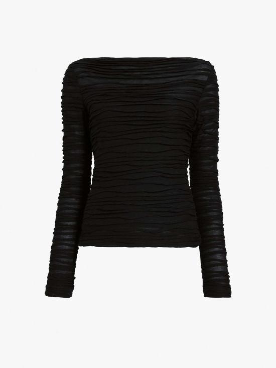  프로엔자슐러 긴팔 티셔츠 프로엔자 슐러 팔로마 텍스처드 탑 블랙 - PROENZA SCHOULER