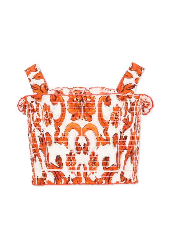 26FW [키즈] 돌체앤가바나 티셔츠 L51N78 G7P4J IR5DQ ORANGE - DOLCE & GABBANA