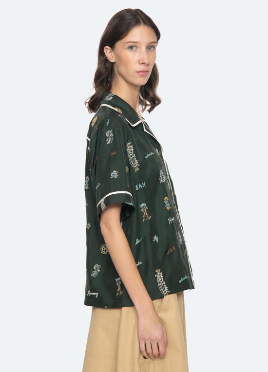  씨뉴욕 블라우스 PF26 128 GREEN - SEA NY