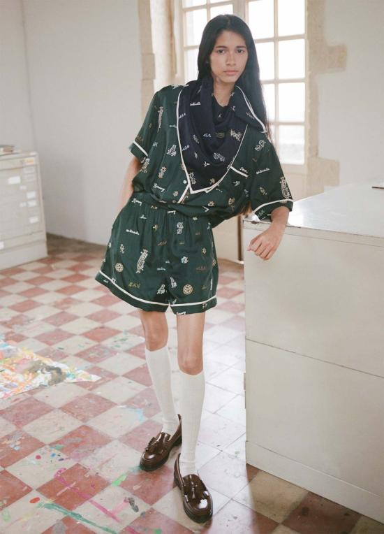  씨뉴욕 미디 원피스 씨 니 줄리엣 쇼츠 그린