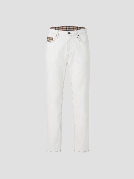 26SS 버버리 데님 팬츠 8123297 A1462 OPTIC WHITE