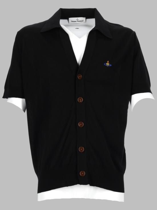 26SS 비비안웨스트우드 로고 폴로 셔츠 2701001D Y003FN401 BLACK