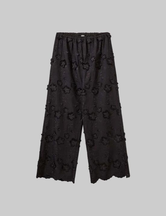  더 가먼트 스트레이트 팬츠 가먼트 플뢰르 코튼  블랙 - THE GARMENT