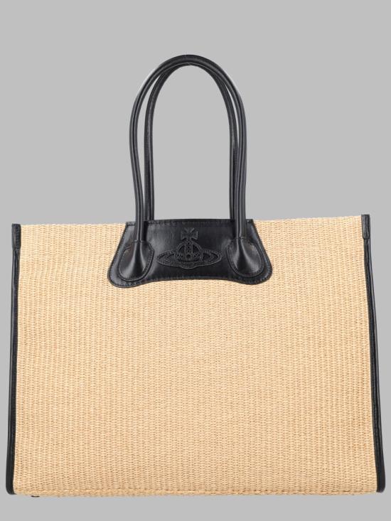26FW 비비안웨스트우드 엠보싱 오르브 로고 토트백 4D01000LU W01D0B402 BEIGE
