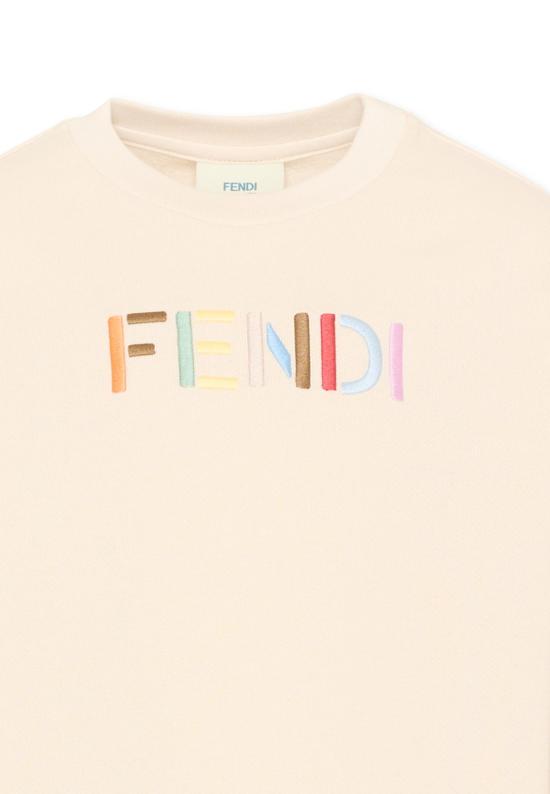 26FW [키즈] 펜디 티셔츠 JUH114 5V0 F0XW5 BEIGE - FENDI