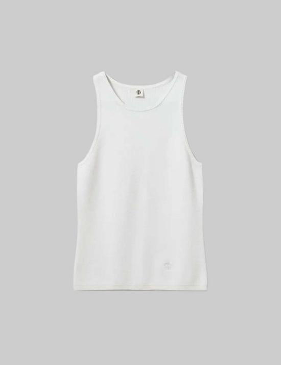  더 가먼트 민소매 티셔츠 의류: 매디슨 코튼 탱크탑 화이트 - THE GARMENT