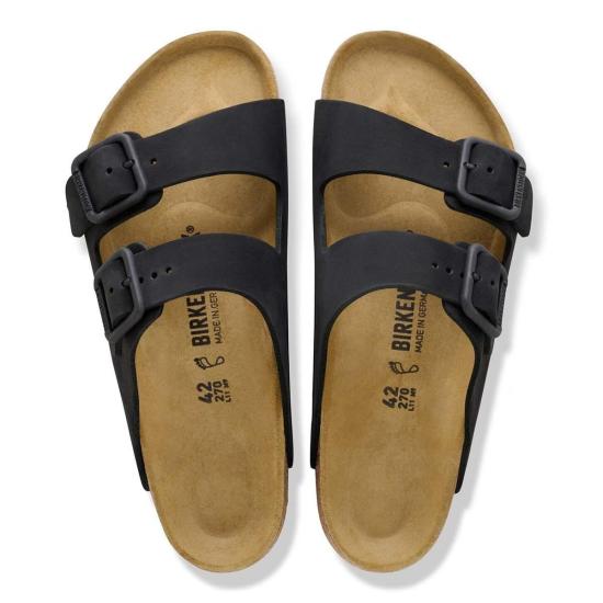  버켄스탁 뮬/슬리퍼 애리조나 와이어 버클 누벅 가죽 레귤러 - BIRKENSTOCK