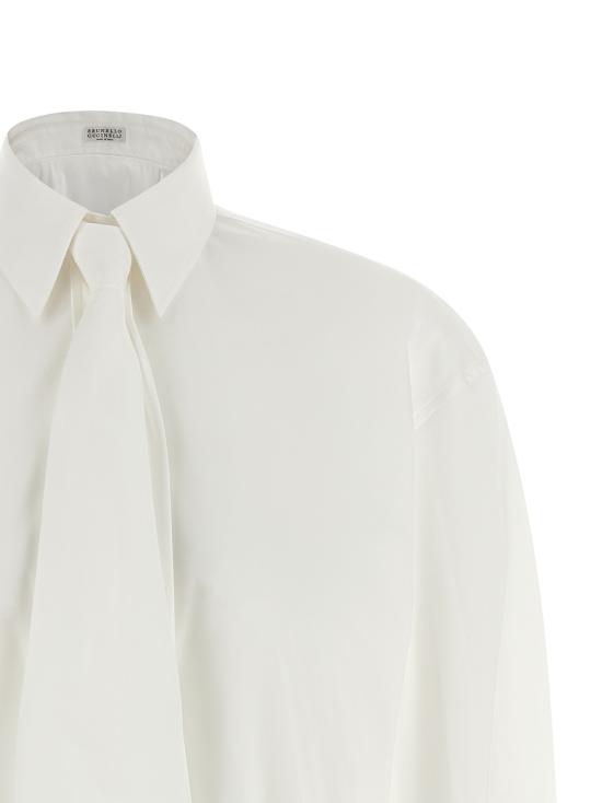 26FW 브루넬로 쿠치넬리 셔츠 MP091M3A56C159 White - BRUNELLO CUCINELLI