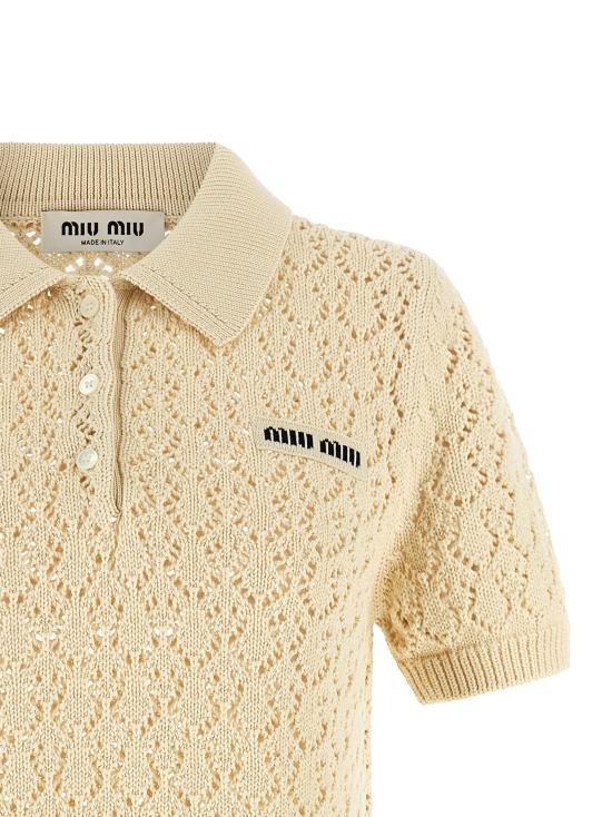 26FW 미우미우 숏 원피스 MMA939SOOO191AF0304 Beige - MIU MIU
