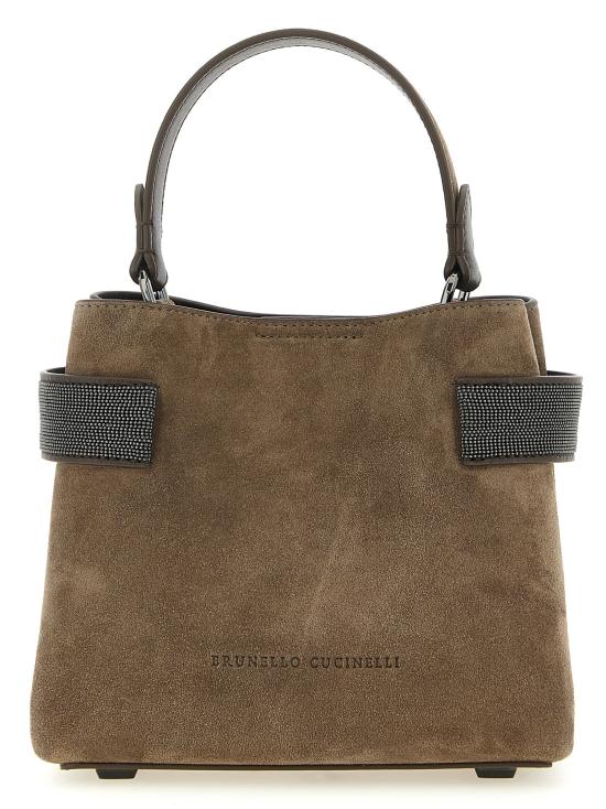 26FW 브루넬로 쿠치넬리 스몰 에센스 탑핸들 백 MBDLD2499PC8769 Brown