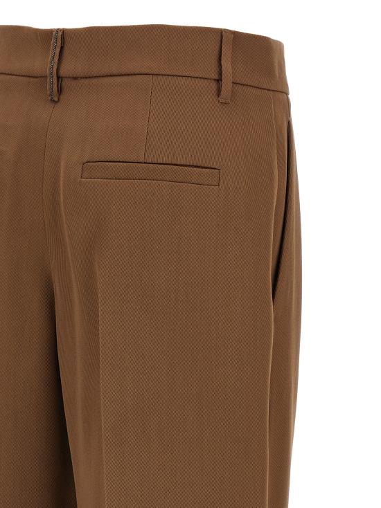 26FW 브루넬로 쿠치넬리 스트레이트 팬츠 MP548P8884C832 Brown - BRUNELLO CUCINELLI