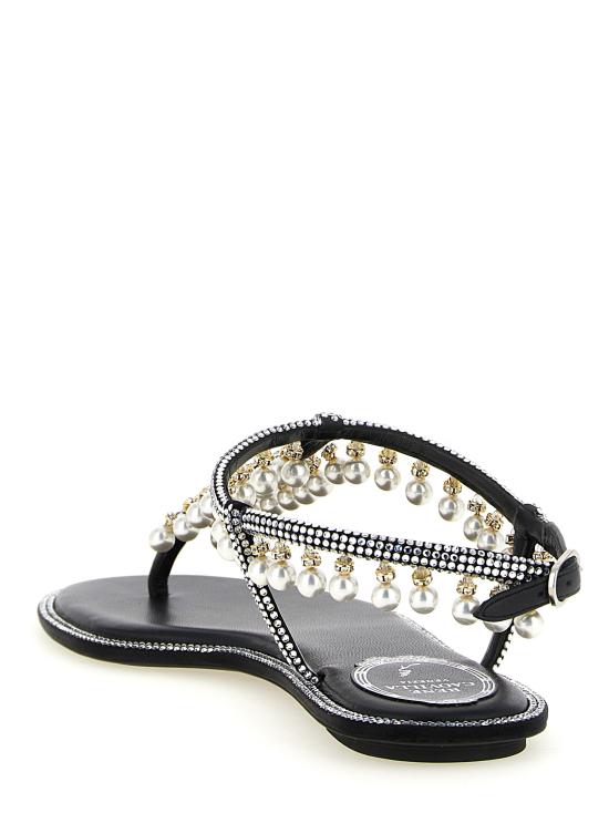 26FW 르네 카오빌라 샌들 C12377010R001V065 White Black - RENE CAOVILLA