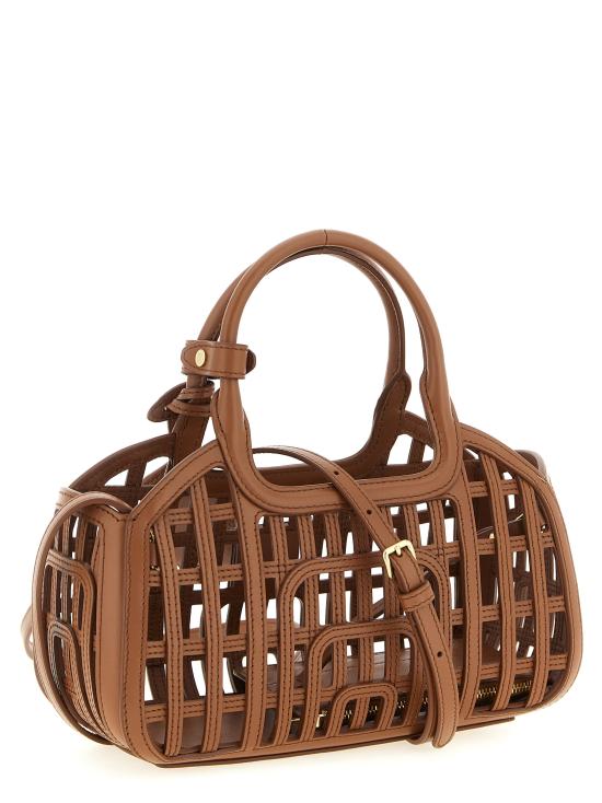 26FW 미우미우 레더 바스켓 5BA294VOOO2IBEF0046 Brown - MIU MIU