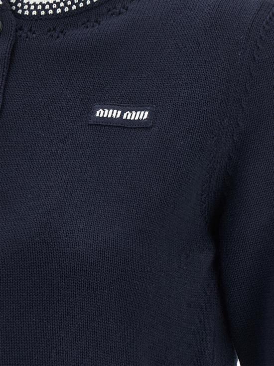 26FW 미우미우 가디건 MMF02RSOOO191VF022X Blue - MIU MIU