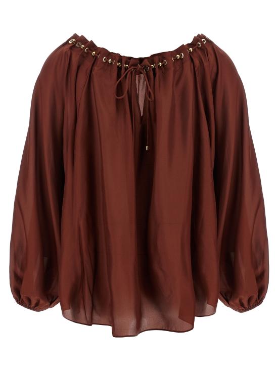26FW 짐머만 블라우스 8428TSS261MER Bordeaux - ZIMMERMANN