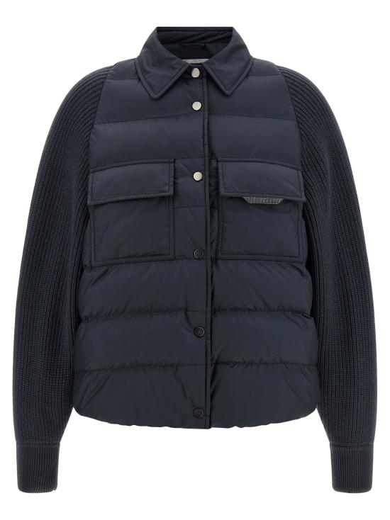 26SS 브루넬로 쿠치넬리 나일론 다운 재킷 MD5987696PC8901 Blue