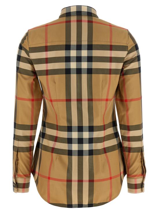 26SS 버버리 슬림핏 체크 코튼 셔츠 8111856ARCHIVEBEIGEIPCHK Beige - BURBERRY