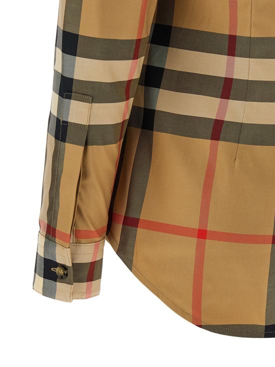 26SS 버버리 슬림핏 체크 코튼 셔츠 8111856ARCHIVEBEIGEIPCHK Beige - BURBERRY