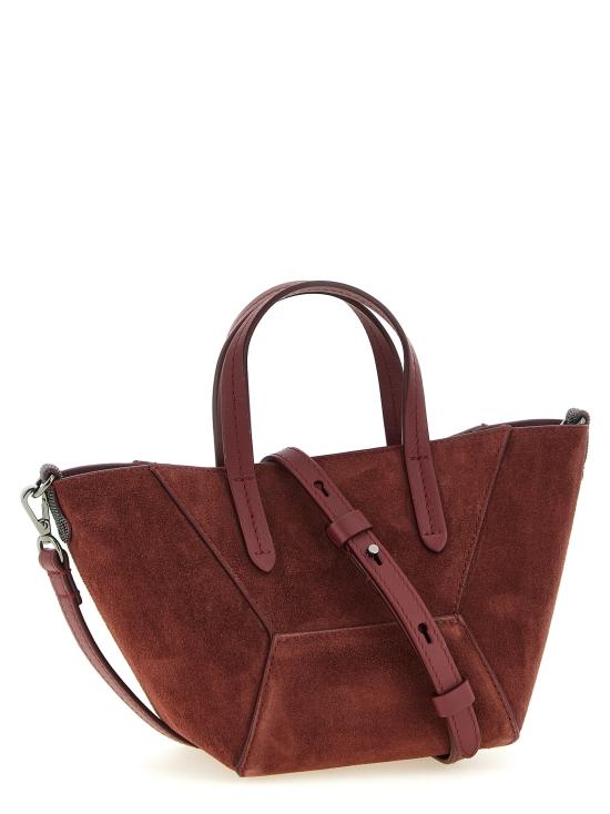 26FW 브루넬로 쿠치넬리 스웨이드 BC Duo 미니 백 MBDLD2675PC4187 Bordeaux - BRUNELLO CUCINELLI