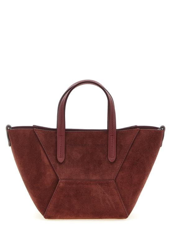 26FW 브루넬로 쿠치넬리 스웨이드 BC Duo 미니 백 MBDLD2675PC4187 Bordeaux