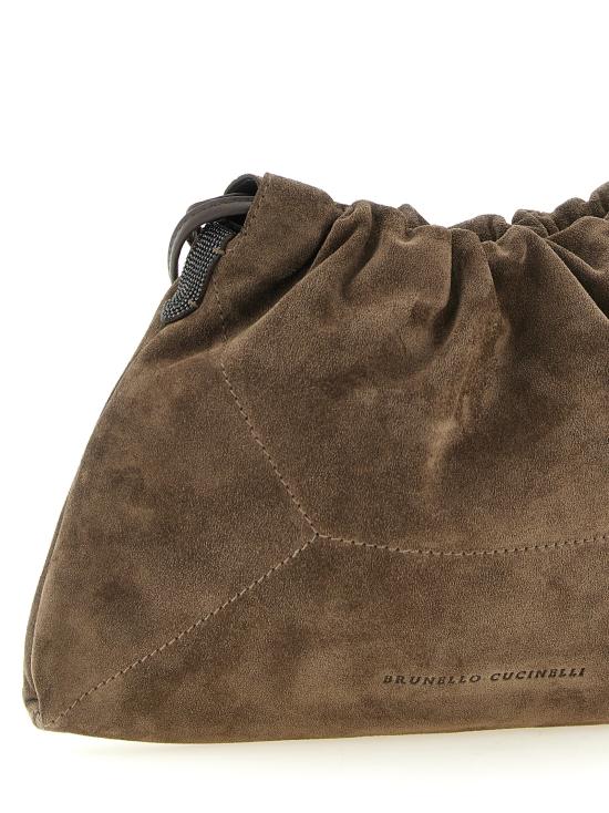 26FW 브루넬로 쿠치넬리 스웨이드 BC 듀오 파우치 백 MBDLD2808PC8769 Brown - BRUNELLO CUCINELLI