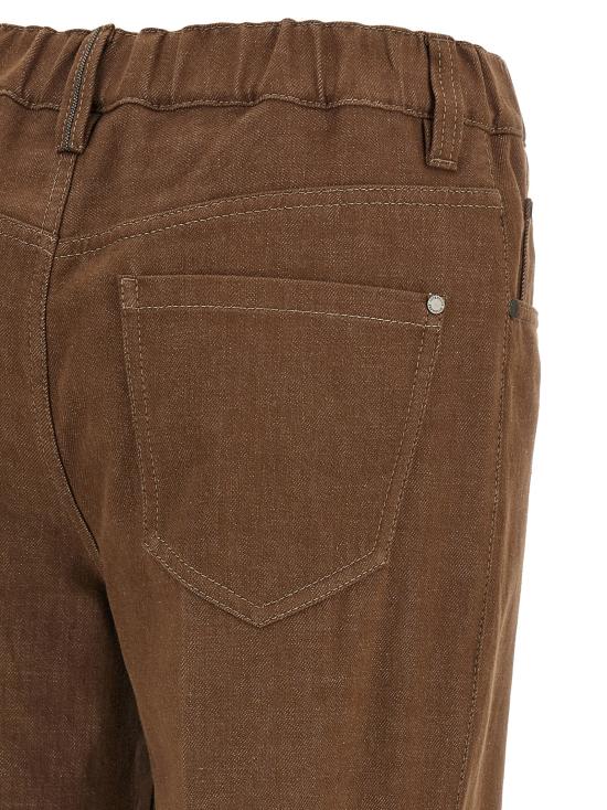 26FW 브루넬로 쿠치넬리 스트레이트 팬츠 MP134P4108C007 Brown - BRUNELLO CUCINELLI