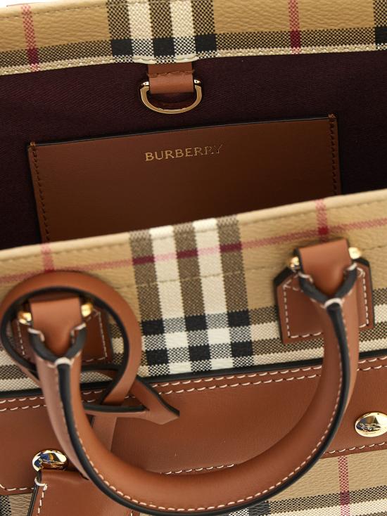 26FW 버버리 미니 프레야 토트백 8109793VNTGCHKBRIARBROWN Beige - BURBERRY