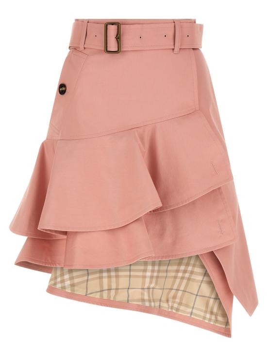 26FW 버버리 미디 스커트 8129695BEGONIAPINK Pink