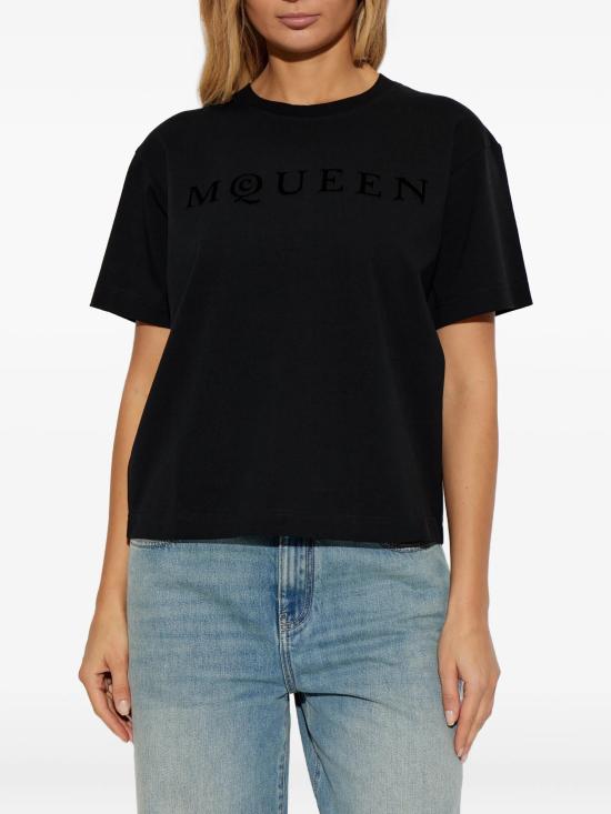26SS 알렉산더 맥퀸 탑 858325QLAE6 1000 BLACK - ALEXANDER MCQUEEN