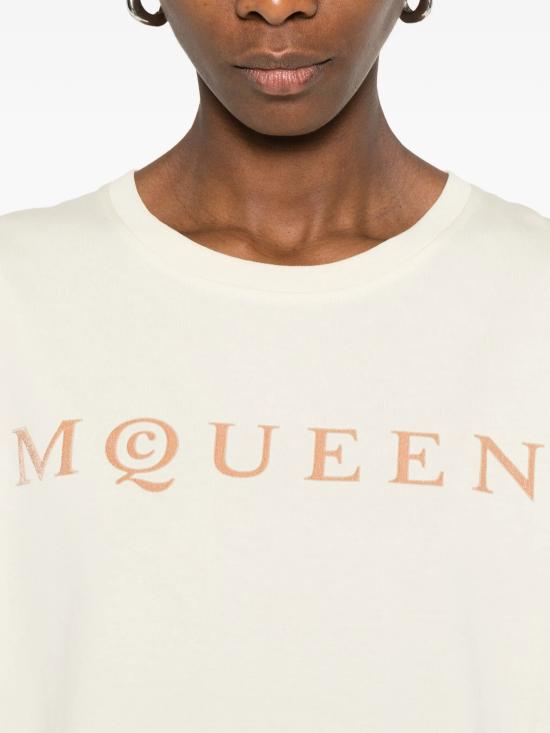 26SS 알렉산더 맥퀸 탑 858325QLAE6 9311 GESSO - ALEXANDER MCQUEEN