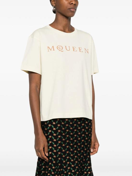 26SS 알렉산더 맥퀸 탑 858325QLAE6 9311 GESSO - ALEXANDER MCQUEEN