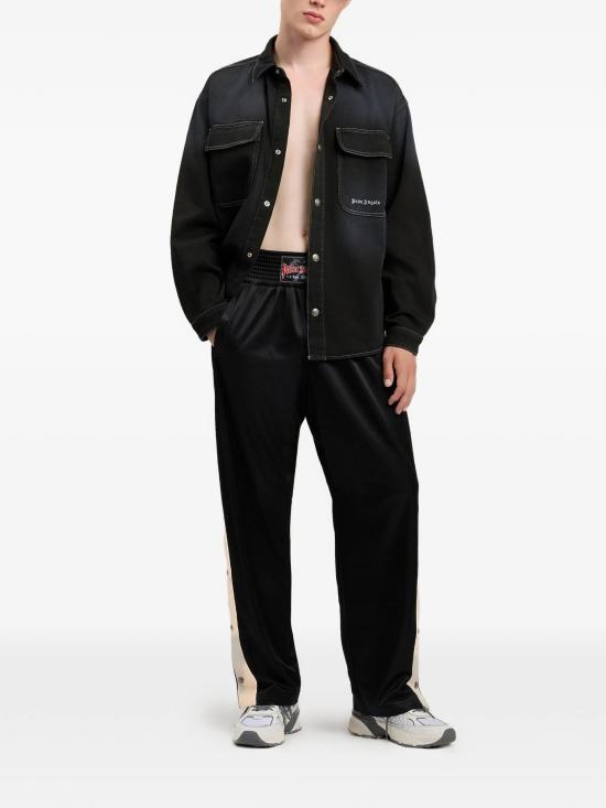 26SS 팜앤젤스 긴팔 셔츠 PMYD024S26DEN001 1003 BLACK OFF WHITE - PALM ANGELS