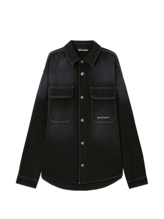 26SS 팜앤젤스 긴팔 셔츠 PMYD024S26DEN001 1003 BLACK OFF WHITE