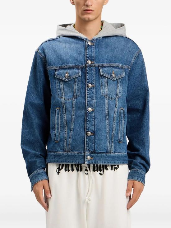 26SS 팜앤젤스 긴팔 셔츠 PMYE05CS26DEN005 4408 MEDIUM BLUE MELANGE GREY - PALM ANGELS