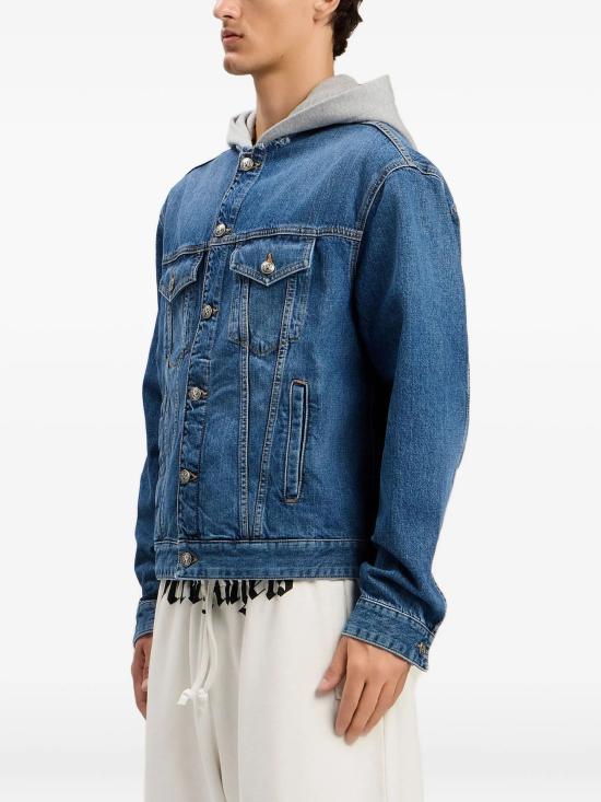 26SS 팜앤젤스 긴팔 셔츠 PMYE05CS26DEN005 4408 MEDIUM BLUE MELANGE GREY - PALM ANGELS