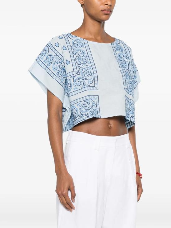 26SS ORSINA 탑 BANDANA TOP PLIGHTBLUE Light Blue - OTHER BRANDS