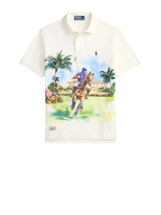 26SS 폴로 랄프로렌 폴로 티셔츠 710B13537 001 POLO SOCIETY POSTER ART