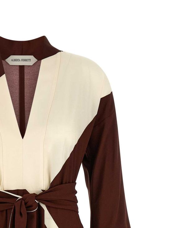 26SS 알베르타 페레티 롱 원피스 047101511074 Dark Red - ALBERTA FERRETTI