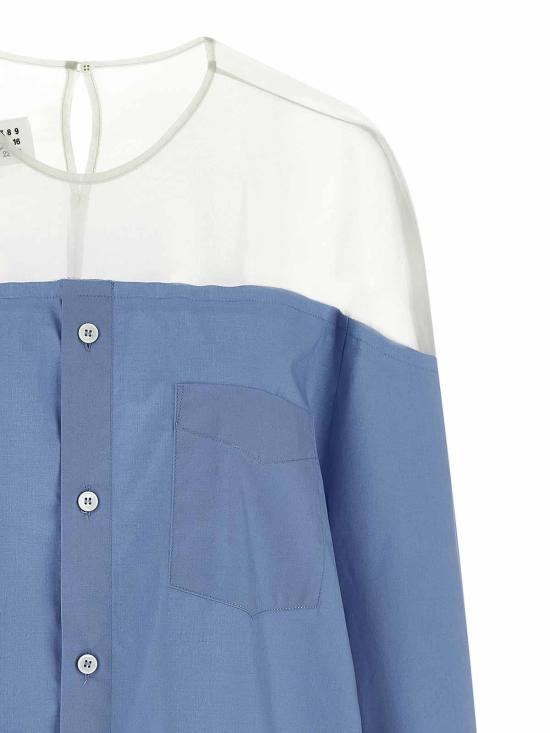 26SS MM6 메종마르지엘라 셔츠 S62NH0053M35256471 Light Blue - MM6 MAISON MARGIELA
