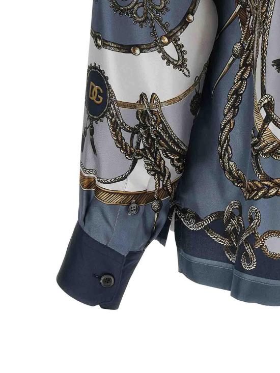 26SS 돌체앤가바나 긴팔 셔츠 G5IF1THI12BHT5XB Blue - DOLCE & GABBANA